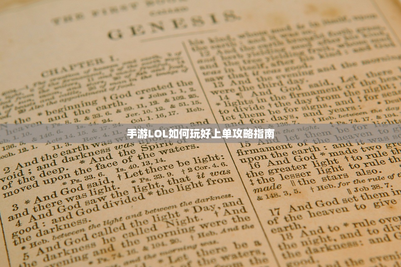 手游LOL如何玩好上单攻略指南