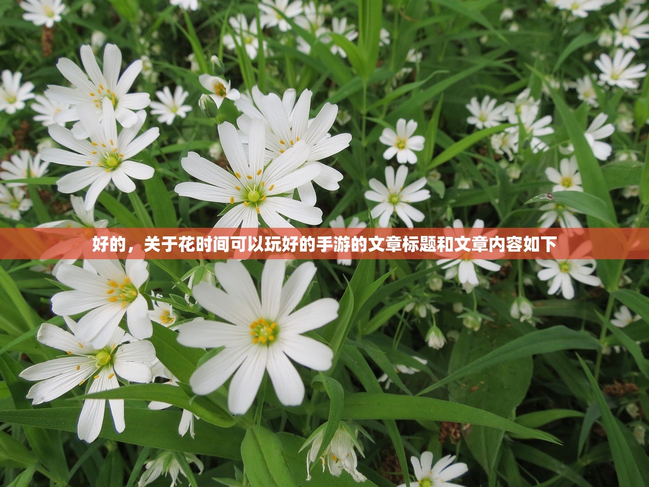 好的，关于花时间可以玩好的手游的文章标题和文章内容如下