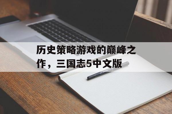 历史策略游戏的巅峰之作，三国志5中文版
