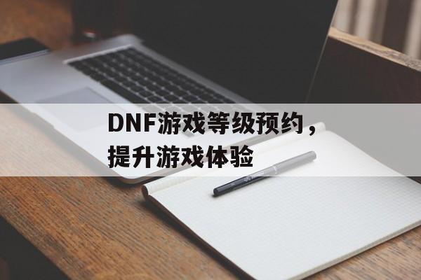 DNF游戏等级预约，提升游戏体验