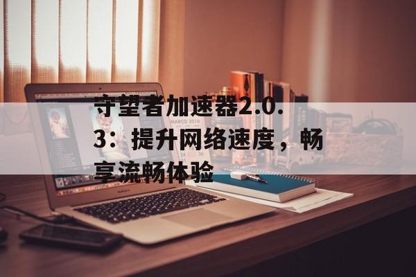 守望者加速器2.0.3：提升网络速度，畅享流畅体验