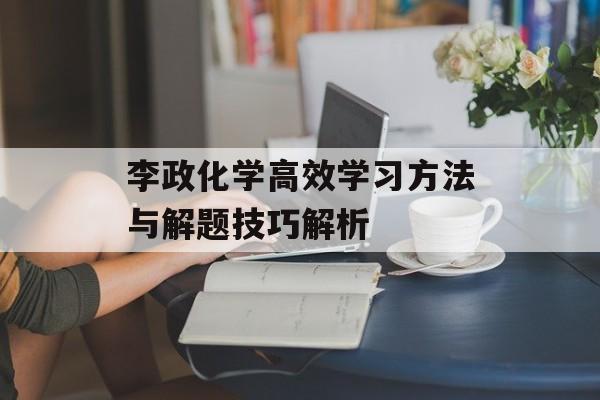 李政化学高效学习方法与解题技巧解析